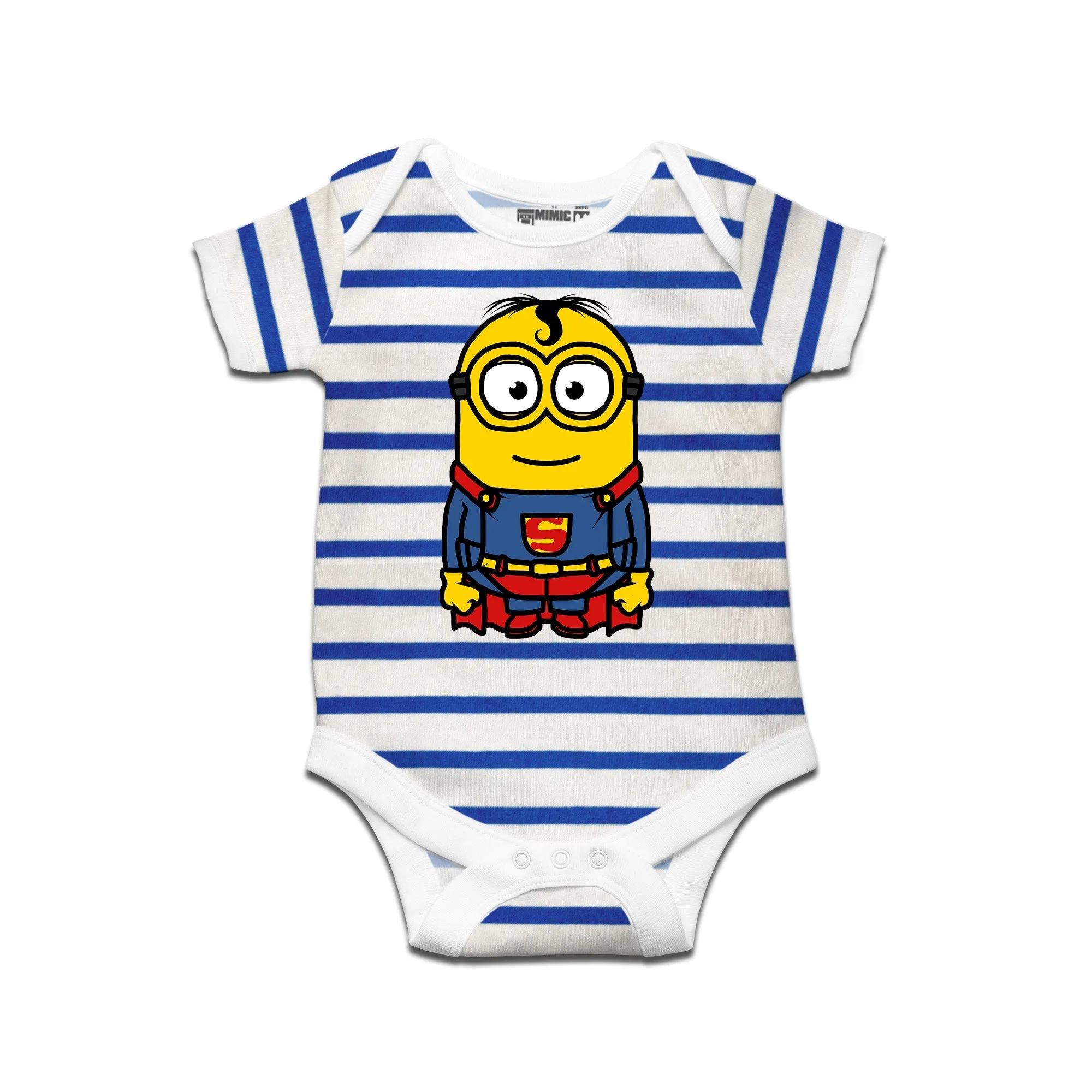Kidswear By Ruse Super HeroPrinted Striped infant Romper For Baby