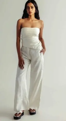 SUMMER AWAY-Gianna Pants Ivory