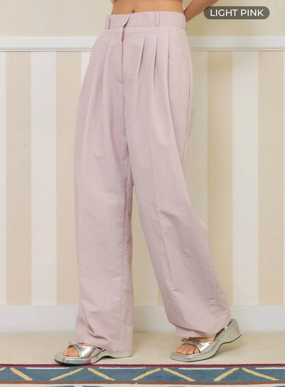 Summer Pintuck Wide Leg Pants OY424