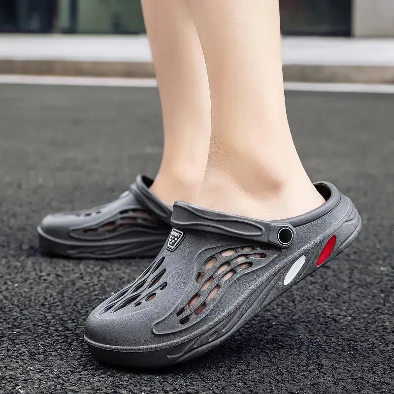 summer waterproof sandals Unisex Beach Sandals Men Women Slipper Summer Waterproof Anti-Slip Sandal Flip Flops Indoor Bathroom Slippers Outdoor Flat Shoes